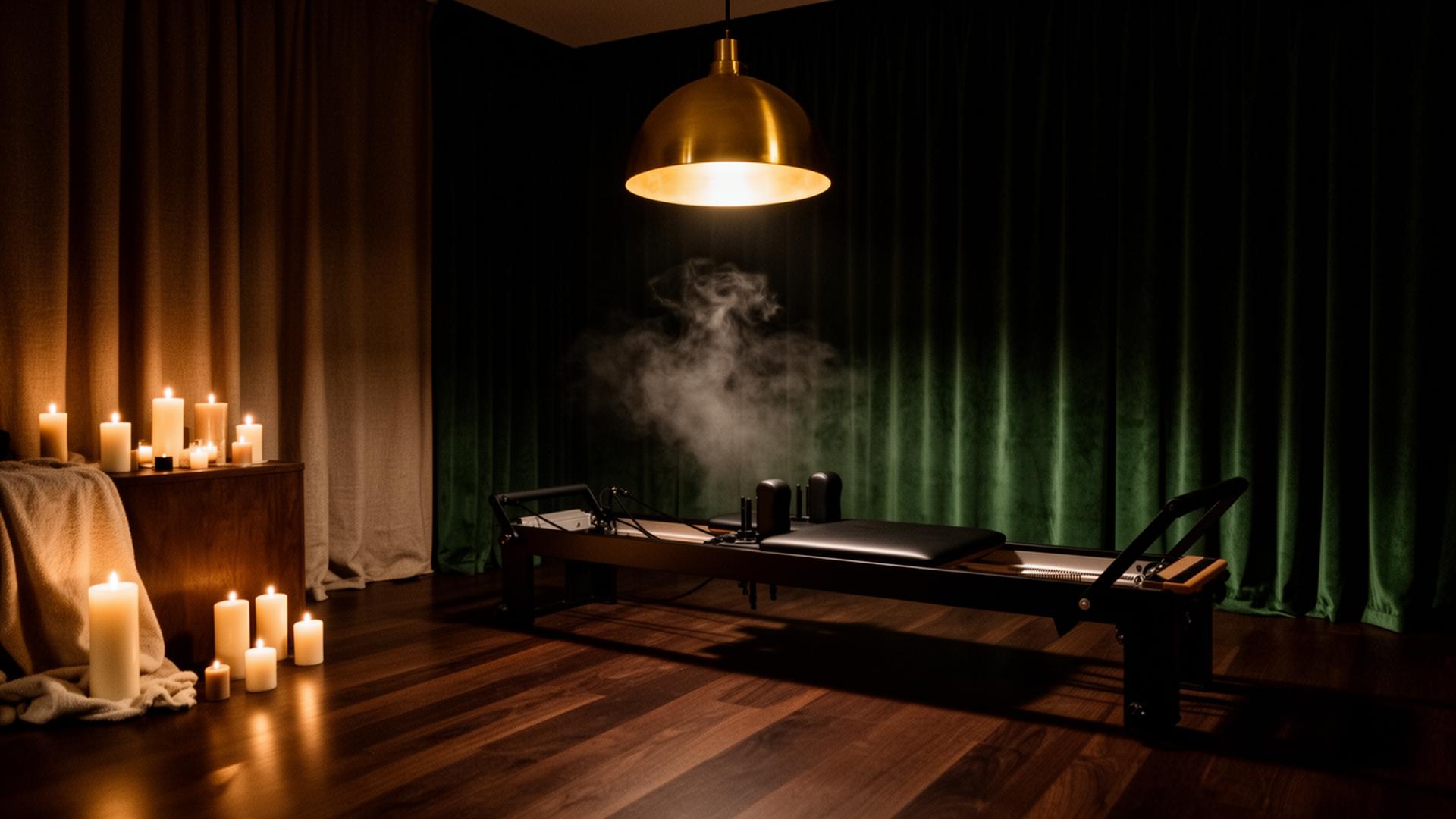 Studio Pilates Reformer baigné de lumière dorée chez N'ORÏA